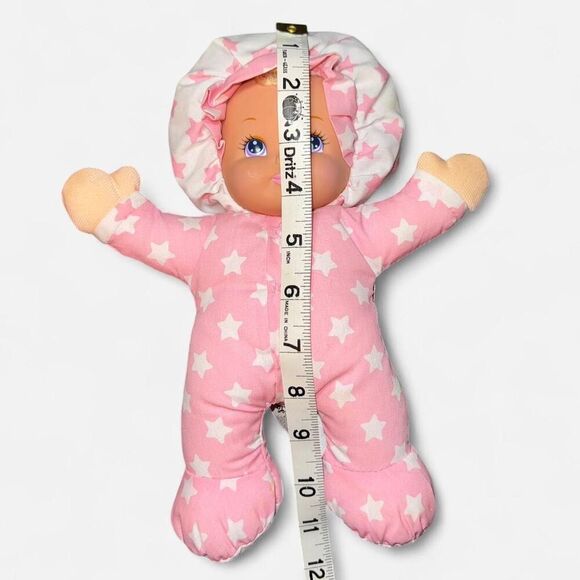 Vintage Rare 1990s Mattel "Lovable Babies"doll in Pink and White Stars - Picture 4 of 6